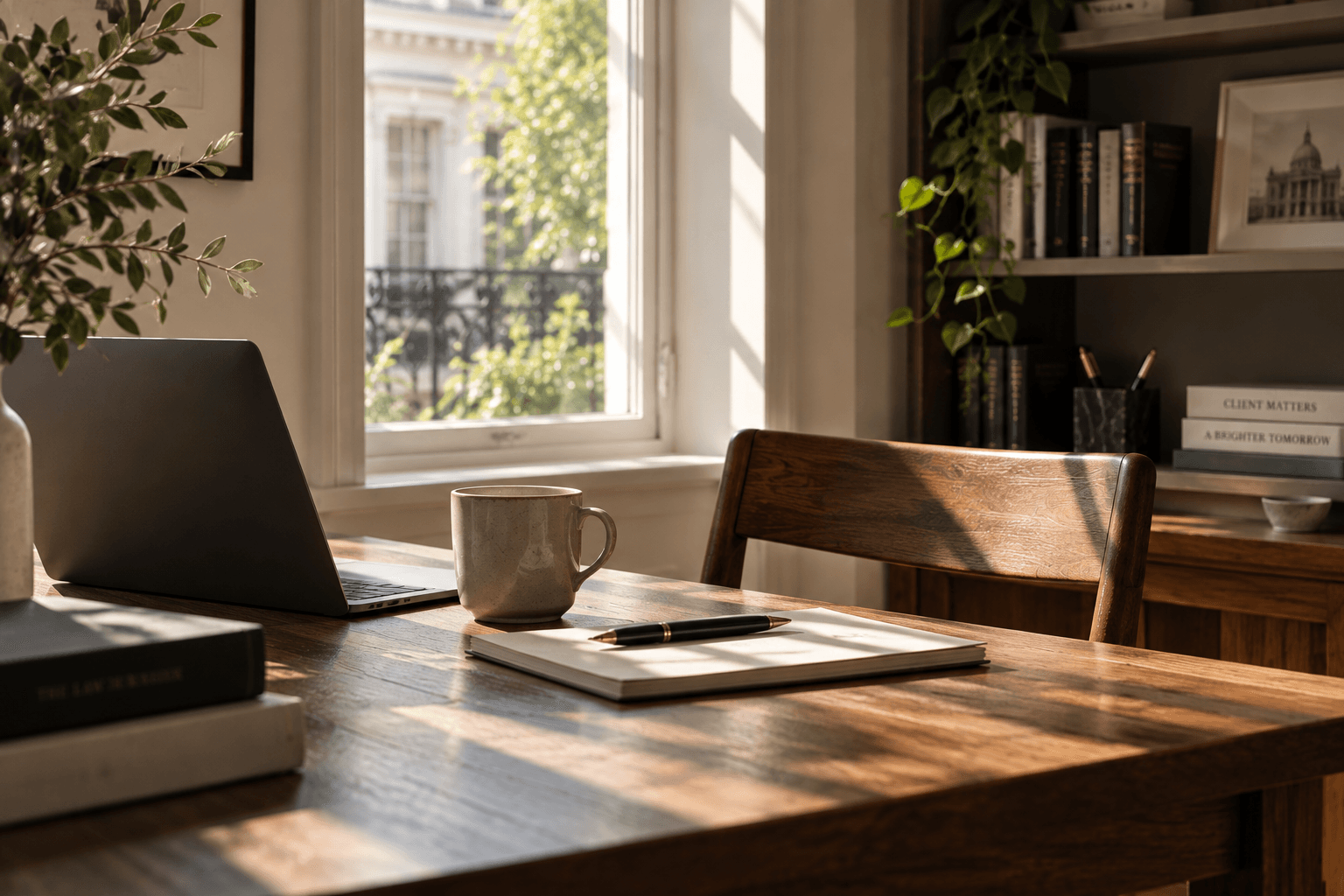 A quote being drawn up at a sunlit desk in the firm’s office